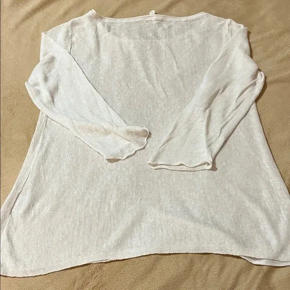 Eileen Fisher 100% Organic Linen  Jersey Crew Neck Size XS - Picture 9 of 9